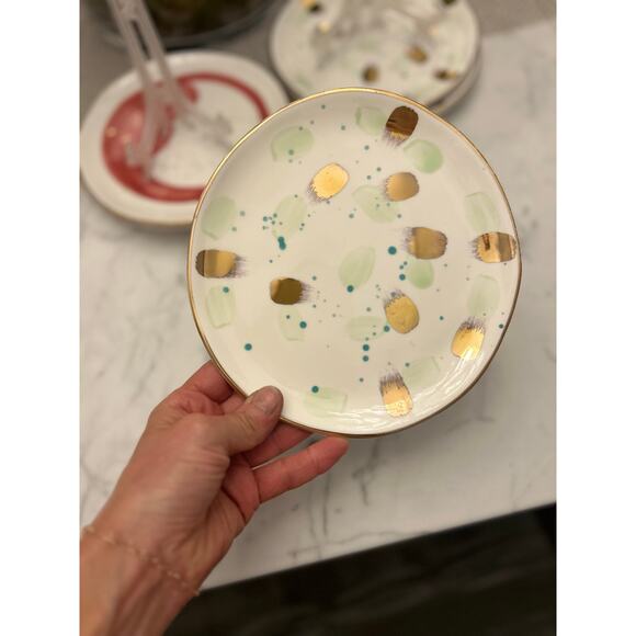 Set of 8 Anthropologie Suite One Studio Mimira 7 1/2" Plates Lindsay Emery - Picture 10 of 12